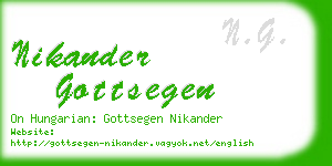 nikander gottsegen business card